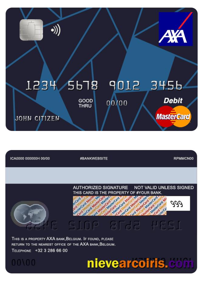 Belgium AXA master card